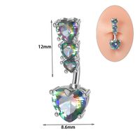 Casual Heart Shape Stainless Steel Belly Ring In Bulk sku image 4