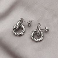 1 Pair Casual Modern Style Classic Style Solid Color Stainless Steel Drop Earrings main image 1
