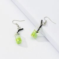 1 Pair Basic Commute Cup Glass Drop Earrings sku image 1