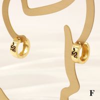 1 Pair Retro Simple Style Cross Snake Wine Glass Enamel Plating Copper 18k Gold Plated Hoop Earrings sku image 3
