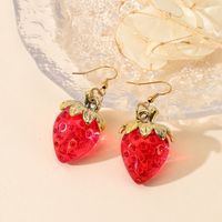 Élégant Fraise Alliage Résine Enfants Boucles D'oreilles sku image 1