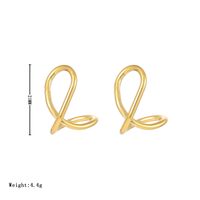 1 Pair Exaggerated Simple Style Infinity Hollow Out Stainless Steel Ear Studs main image 2