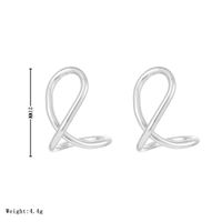 1 Pair Exaggerated Simple Style Infinity Hollow Out Stainless Steel Ear Studs sku image 2