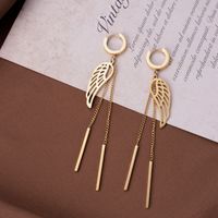 1 Pair Elegant Simple Style Cross Dreamcatcher Heart Shape Plating Stainless Steel 18k Gold Plated Drop Earrings main image 5