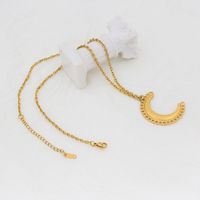 304 Stainless Steel 18K Gold Plated Vintage Style Plating Moon Jewelry Set main image 2