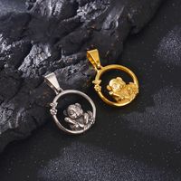 Casual Streetwear Animal Titanium Steel Plating 18k Gold Plated Pendant Necklace main image 1