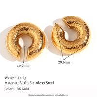 1 Pair Basic Classic Style Geometric Plating Stainless Steel 18k Gold Plated Ear Cuffs main image 5
