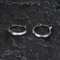 1 Pair Casual Modern Style Classic Style Symbol Stainless Steel Hoop Earrings main image 4