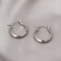 1 Pair Casual Modern Style Classic Style Symbol Stainless Steel Hoop Earrings sku image 1