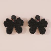 1 Pair Modern Style Simple Style Classic Style Bow Knot Beaded Bead Crystal Beads Pu Bottom Artificial Crystal Drop Earrings main image 3