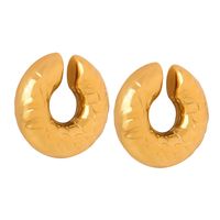 1 Pair Hip-hop Retro Rock Geometric Plating Titanium Steel 18k Gold Plated Ear Cuffs main image 4