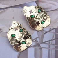 1 Pair Streetwear Irregular Plating Inlay Metal Artificial Diamond Ear Studs main image 5