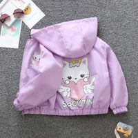 Casual Simple Style Cat Cotton Blend Girls Outerwear main image 6