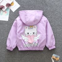 Casual Simple Style Cat Cotton Blend Girls Outerwear main image 2
