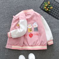 Casual Simple Style Rabbit Cat Cotton Blend Girls Outerwear main image 2