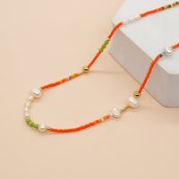 Bohemian Color Block Color Bead Mother Pearl Shellfish Women's Necklace main image 4
