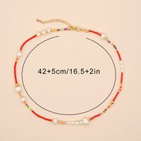 Bohemian Color Block Color Bead Mother Pearl Shellfish Women's Necklace main image 5