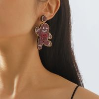 Wholesale Jewelry Elegant Streetwear Gingerbread Pu Leather Drop Earrings main image 1