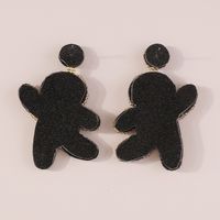 Wholesale Jewelry Elegant Streetwear Gingerbread Pu Leather Drop Earrings main image 4