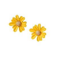 1 Pair Pastoral Flower Plating Alloy Ear Studs main image 2