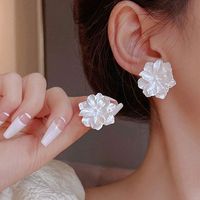 1 Pair Simple Style Flower Plastic Ear Studs main image 4