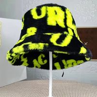 Unisex Lässig Brief Drucken Und Färben Breite Traufen Bucket Hat main image 1