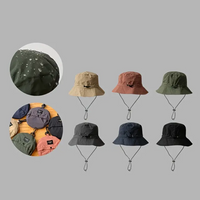 Unisex Casual Simple Style Solid Color Wide Eaves Bucket Hat main image 1