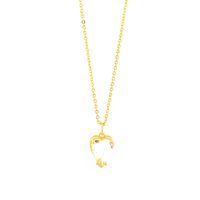 Elegant Sweet Heart Shape Copper Plating Inlay Zircon 18k Gold Plated Pendant Necklace main image 2