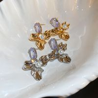 Wholesale Jewelry Elegant Vintage Style Flower Alloy Drop Earrings main image 4