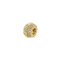 Ig Style Vintage Style Round Petal Brass Plating Inlay Zircon 18k Gold Plated Jewelry Accessories sku image 3