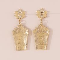 Wholesale Jewelry Gothic Exaggerated Cool Style Pumpkin Cup Maple Leaf Alloy Enamel Drop Earrings main image 4