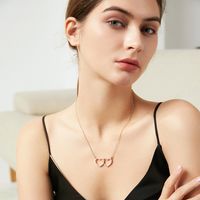 Sweet Simple Style Heart Shape Alloy Plating Inlay Artificial Pearls 14k Gold Plated Women's Necklace sku image 2