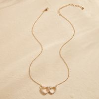 Sweet Simple Style Heart Shape Alloy Plating Inlay Artificial Pearls 14k Gold Plated Women's Necklace main image 9