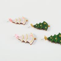 Wholesale Jewelry Simple Style Classic Style Christmas Tree Star Arylic Drop Earrings main image 3