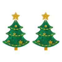Wholesale Jewelry Simple Style Classic Style Christmas Tree Star Arylic Drop Earrings sku image 2