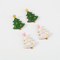 Wholesale Jewelry Simple Style Classic Style Christmas Tree Star Arylic Drop Earrings main image 4