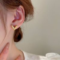 1 Pair IG Style Commute Letter Plating Hollow Out Stainless Steel 18K Gold Plated Ear Studs main image 3