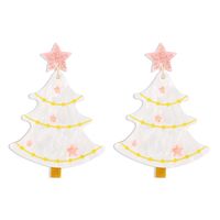 Wholesale Jewelry Simple Style Classic Style Christmas Tree Star Arylic Drop Earrings sku image 1