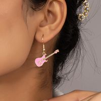 1 Pair Simple Style Guitar Plating Alloy 14k Gold Plated Ear Hook main image 1