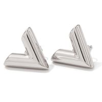 1 Pair IG Style Commute Letter Plating Hollow Out Stainless Steel 18K Gold Plated Ear Studs sku image 1
