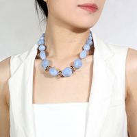Vintage Style Simple Style Color Block Resin Beaded Women's Necklace main image 6