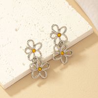 Wholesale Jewelry Ig Style Commute Korean Style Flower Alloy Plating Drop Earrings main image 9