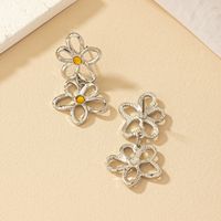 Wholesale Jewelry Ig Style Commute Korean Style Flower Alloy Plating Drop Earrings main image 7