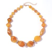 Vintage Style Simple Style Color Block Resin Beaded Women's Necklace sku image 1