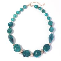 Vintage Style Simple Style Color Block Resin Beaded Women's Necklace sku image 2