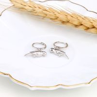 1 Pair Classic Style Dolphin Plating Sterling Silver Gold Plated Drop Earrings main image 8