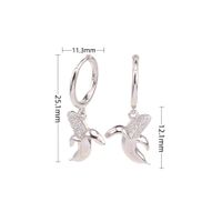 1 Pair Vintage Style Novelty Banana Plating Inlay Sterling Silver Zircon White Gold Plated Gold Plated Drop Earrings sku image 1