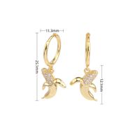 1 Pair Vintage Style Novelty Banana Plating Inlay Sterling Silver Zircon White Gold Plated Gold Plated Drop Earrings sku image 2
