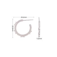 1 Pair Basic Geometric Inlay Sterling Silver Zircon Earrings sku image 1
