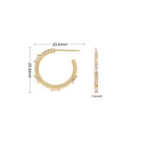 1 Pair Basic Geometric Inlay Sterling Silver Zircon Earrings sku image 2